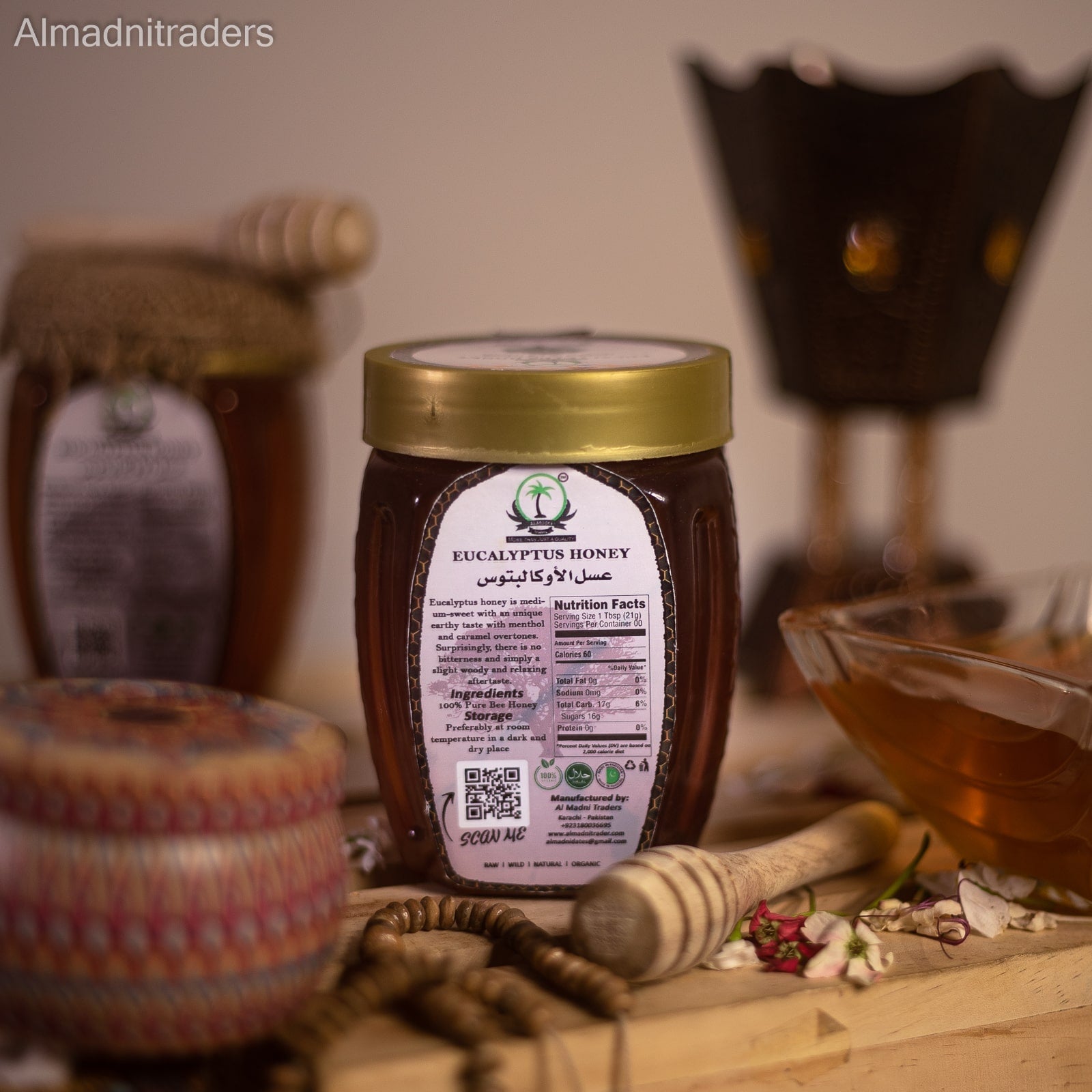 Eucalyptus Honey by Al Madni Trader, fresh and pure.