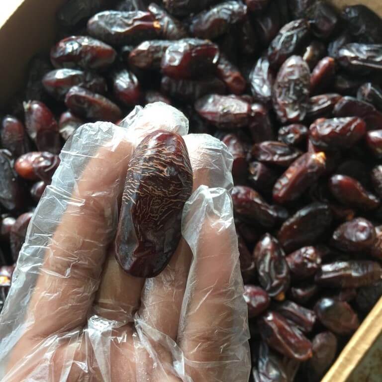 "Close-up of Rabbi Special Dates showcasing their rich brown color and plump texture"